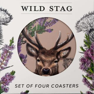 6 x 4 Cork Coasters - Wild Stag