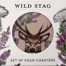 6 x 4 Cork Coasters - Wild Stag
