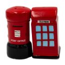 Ceramic Salt & Pepper Set - 6 x Post & Telephone Box