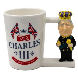 Ceramic Mug - 6 x King Charles III Handle