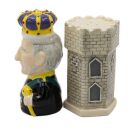 Ceramic Salt & Pepper Set - 6 x King Charles III