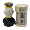 Ceramic Salt & Pepper Set - 6 x King Charles III