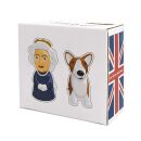 Ceramic Salt & Pepper Set - 6 x Queen Elizabeth II & Corgi