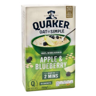 Quaker Oat So Simple Apple & Blueberry 10 Sachets 6 x 360g