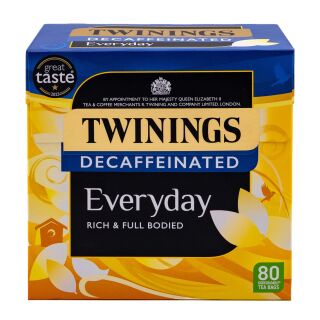 Twinings - Decaffeinated Everyday - 4 x 80 Tea Bags 250g