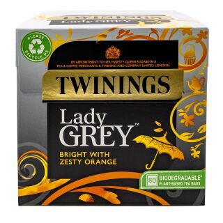 Twinings Lady Grey 4 x 80 Tea Bags 200g