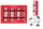 Harvey & Mason - 8 Premium Christmas Crackers - Red & White - Robin