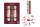 Harvey & Mason - 10 Large Christmas Cracker - White & Burgundy - Woodland
