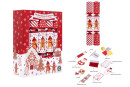 10 Family Eco Christmas Crackers - Red & White -...