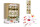 10 Family Eco Christmas Crackers - Cream & Gold - Robin & Wreath