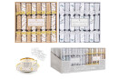 8 Mini Saucer Christmas Crackers - Silver & Gold