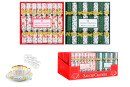 8 Mini Saucer Christmas Crackers - Nordic & Green
