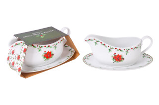 Christmas Holly Gravy Boat