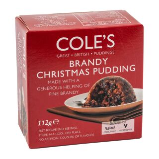 Cole's Traditional Brandy Christmas Pudding 24 x 112g