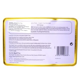 New English Teas - English Tea Selection 100 Tea Bags - Beatrix Potter - "Peter Rabbit" Tin