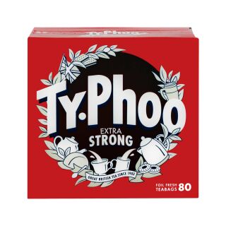 Typhoo Extra Strong Tea - 12 x 80 Tea Bags - 250g