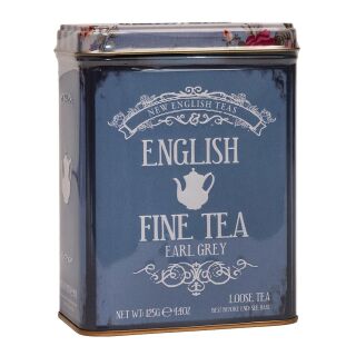 New English Teas - Earl Grey Tea - English Fine Tea Vintage Tin - 12 x 125g Loose Tea
