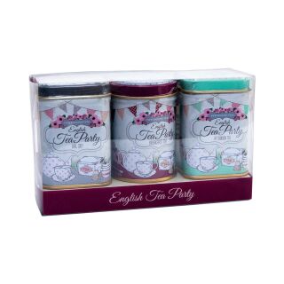 New English Teas - Loose Selection 24 x 3 x 25g - English Tea Party Tins
