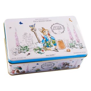 New English Teas - English Tea Selection (Breakfast, Earl Grey, Afternoon) 12 x 100 Tea Bags - Beatrix Potter - "Peter Rabbit" Tin
