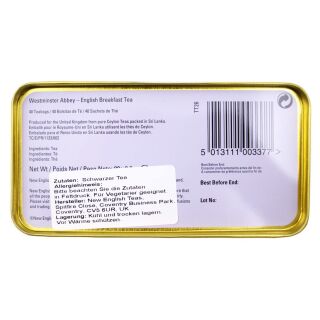 New English Teas - English Breakfast Tea 16 x 40 Tea Bags - Westminster AbbeyTin
