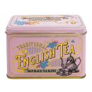 New English Teas - 1869 Black Tea Blend 40 Tea Bags - Vintage Victorian Tin - Light Pink