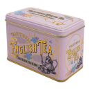 New English Teas - 1869 Black Tea Blend 40 Tea Bags - Vintage Victorian Tin - Light Pink