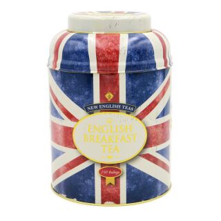 New English Teas - English Breakfast Tea 4 x 240 Tea Bags - Union Jack Tin