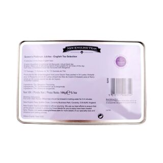 New English Teas - English Tea Selectiont 72 Tea Bags - Queens Platinum Jubilee Tin