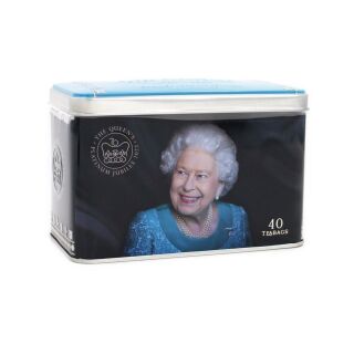 New English Teas - English Breakfast Tea 16 x 40 Tea Bags - Queens Platinum Jubilee Tin