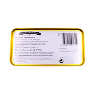 New English Teas - English Breakfast Tea 40 Tea Bags - E-Type Jaguar Tin