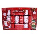 Christmas Time - 12 x 8 Family Game Crackers - Red &...