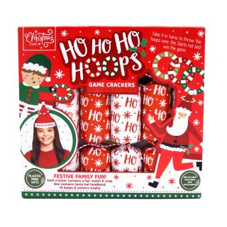 Christmas Cracker 12 x 6 Pack - Ho Ho Ho Hoops Family Game Crackers