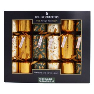 Harvey & Mason - 6 x 6 Large Deluxe Christmas Cracker  - Copper, Cream & Green