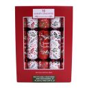 Harvey & Mason - 12 x 10 Large Luxury Eco Christmas Cracker - Red & White - Seasons Greetings