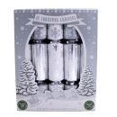 12 x 10 Family Eco Christmas Crackers - Silver &...
