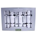 Harvey & Mason - 8 x 8 Extra Large Premium Christmas Crackers - Silver & White - Snowflake