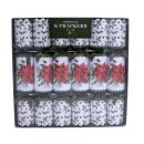 Christmas Cracker 6 x 6 Pack - White & Green - Holly...