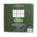 Christmas Cracker 6 x 6 Pack - White & Green - Holly & Poinsttia with Biscuit Cutters