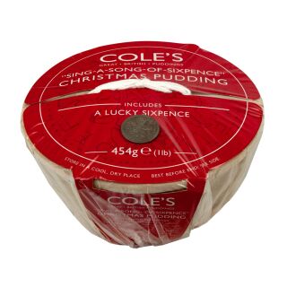 Coles "Sing-A-Song-Of-Sixpence" Christmas Pudding 6 x 454g