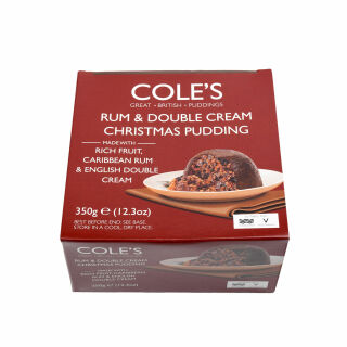 Cole's Rum & Double Cream Christmas Pudding 6 x 350g