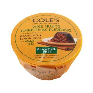 Cole's Vine Fruits Christmas Pudding - Alcohol Free - 6 x 454g