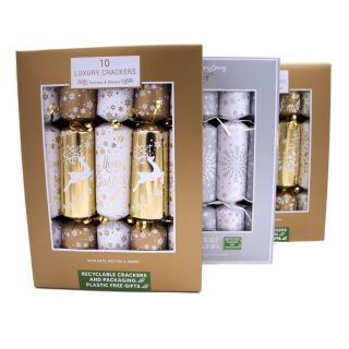 Harvey & Mason - 10 Large Luxury Christmas Cracker - Mixed Case - 3 Designs #1