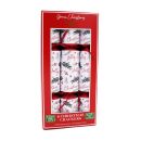 Green Christmas - 12 x 6 Large Christmas Cracker - Red & White - Holly Jolly Christmas