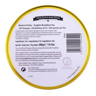 New English Teas - English Breakfast Tea 240 Tea Bags - Beatrix Potter Tin - Woodland