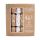 Christmas Time  - 12 Large Luxury Christmas Cracker - Brown & White - Pine Trees
