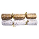 Catering Christmas Crackers -Snowflakes- Gold & White...