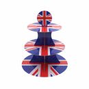 Union Jack 3-Tier Cake Stand 37.5cm - 6 Pack