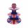 Union Jack 3-Tier Cake Stand 37.5cm - 6 Pack
