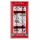 Green Christmas - 12 x 6 Large Eco Christmas Crackers - Red & White - Robin & Pinecone