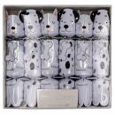 Harvey & Mason - 6 x 6 Christmas Crackers - White -...